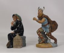 Two Royal Doulton character figures, Shore Leave HN2254 and Viking in Matte Blue Colourway HN2375,