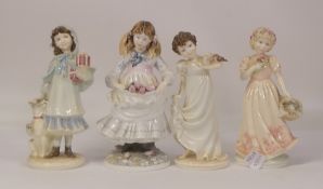 Coalport figures depicting Children all limited editions to include:- Childhood joy's, Christmas