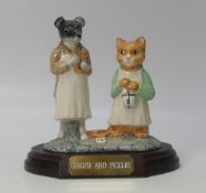 Royal Doulton, Beswick Ware Beatrix Potter Character Figure Ginger And Pickles gold edition, limited