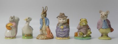 Beswick Beatrix Potter BP-3b Character Figures to include:- Goody Tiptoes, Rebeccah Puddle-Duck,