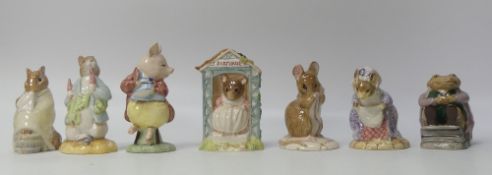 Royal Albert Beatrix Potter Character BP-6a figurines to include:- Peter ate a Radish, Mr Jackson,