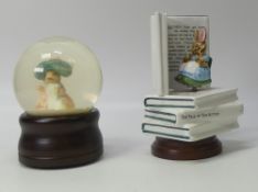 Schmid Benjamin Rabbit Musical Snow Globe (plays Over The Rainbow) together with Mrs Rabbit and