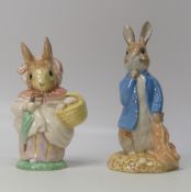 Royal Doulton Beswick Ware large Beatrix Potter Character Peter Rabbit, gold edition, limited