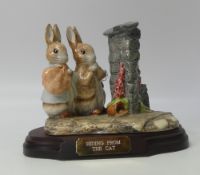 Royal Doulton, Beswick Ware Beatrix Potter Character Figure Hiding From The Cat, limited edition