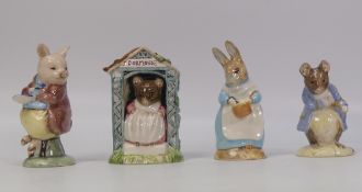 Beatrix Potter's Royal Albert Character BP-6a figures to include:- Gentleman Mouse Made a Bow,