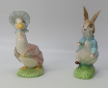 Royal Doulton, Beswick Ware Beatrix Potter Character Large Figures Peter Rabbit 100 years F. Warner,