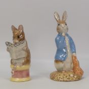 Royal Doulton Beswick Peter and the Handkerchief and The Tailor of Gloucester a pair of large gold