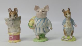 Beswick Beatrix Potter Character BP2 Figures to include:- Tailor Of Gloucester, Johnny Town Mouse,