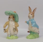 Royal Doulton Beswick Peter Rabbit and Benjamin Bunny a pair of large gold edition, limited