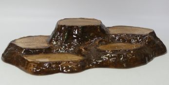 Beswick Brown gloss finish display stand , 30cm width x 18cm deep