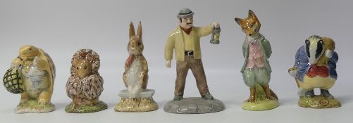 Beswick Beatrix Potter BP-3b Character Figures to include:- Tomasina Tittlemouse, Tommy Brock, Mr