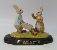 John Beswick, Beatrix Potter Character Figure 'Peter and Benjamin Picking Apples P4160 limited