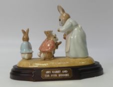 Royal Doulton, Beswick Ware Beatrix Potter Character Figure limited edition 802, gold signed on