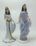 Two limited edition Coalport figurines: Queen of Sheba and Cleopatra (2).