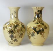 A Pair of Chinese Vases referred to as a Binh Phu Quy in Vietnamese which means Vase of Wealth and