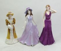 Three Coalport lady figures: Emma, Grace and Kay (3).
