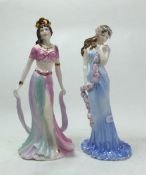 Two limited edition Coalport figurines: Sapphire and Salome (2).