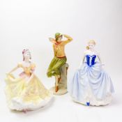 Royal Doulton figurines Ninette HN2379, Susan HN4532 (2nd) and Classique figure Lucinda CL3983 (no