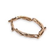 9ct gold watch bracelet, damaged, 4.76g.