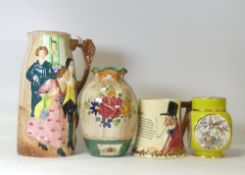 A collection of ceramics to include Carlton Ware lidded ginger jar, Falcon Ware vase, Crown Devon