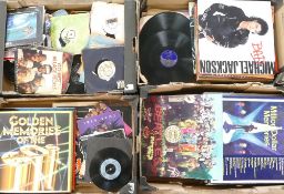 A large collection of Records to include Michael Jackson Bad Album, Beatles Sgt Pepper, Mary Hopkin,