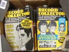 Record Collectors vintage brochures to include:- 1980 x10 (March - Dec), 1981 x 12 (Jan - Dec)
