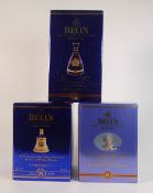 Three Bell's Whiskey full, sealed and boxed decanter's to include Extra Special Old Scotch Whiskey