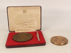 Toye, Kenning & Spencer Churchill Centenary picture medals, struck in Bronze Gilding metal, and