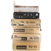 A Collection of Technics Hifi equipment to include SU-V5 Amplifier, SU-V3 Amplifier, SL-P200 Compact