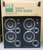 Sony STR 5800 stereo receiver with Original Box & Instructions, together with a Pair of vintage