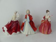 Three Royal Doulton lady figurines, Flower of Love HN3970, Rachel HN2936 and Gail HN2937 (3).