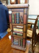 Free-standing novelty CD storage cabinet with bookcase-themed front 65cm H x 24cm W x 18cm D