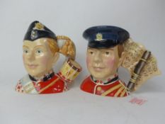 Royal Doulton Character Jugs, North Staffordshire Fife Player D7217 and North Staffordshire