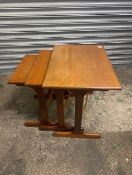 G-Plan, Fresco nest of side-tables with whale tail legs. (H: 52cm x L: 56cm x W: 40.5cm) (3)