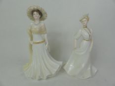 Two Coalport figurines, Ladies of Fashion Lorraine and a similar unnamed example, height 20cm (2).