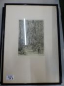 H P Huggill (1886-1957) three etchings signed in pencil, Dimsdale Old Hall, Lawton Drive and