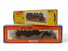 A collection of HO/OO gauge locomotives to include Marklin 4-6-0 DB 38-1807 with tender (may be in