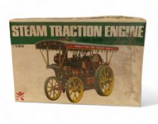 Bandai, Garrett 1919 Steam Traction engine, 1/16 scale plastic kit, in original box, contents look