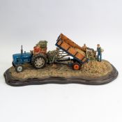 Country Artists 'Harvesting the Beet' by Keith Sherwin, limited edition of 350, on wooden base,