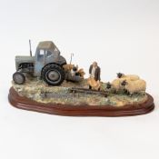Border Fine Arts 'Frosty Morning' (Tractor with farmer and sheep), model no.B0343 by Ray Ayres,