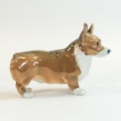 Royal Copenhagen Welsh Pembroke Corgi No.4593, 18cm wide x 13cm tall