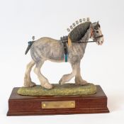 Border Fine Arts 'Victory at the Highland' Blue Roan Clydesdale, model no.L149C by Anne Wall,