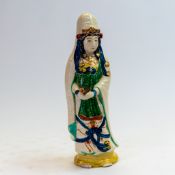 Japanese Kutani figure Kannon, Meiji period (1868-1912), h.30cm, a/f.