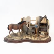 Border Fine Arts 'New shoes for Dolly', (Blacksmith scene) model no.JH29 by Elizabeth MacAllister,