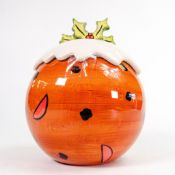 Lorna Bailey one off prototype Christmas Pudding (fruit pattern). Height 17.5cm.