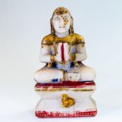 Antique Indian white Makrana marble Hindu Buddhist figure, h.19cm.