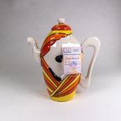 Lorna Bailey Art Deco Lady coffee pot, limited edition 54/75, height 30cm including lid, with