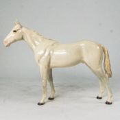 Beswick early model of a racehorse in painted white colourway, Bois Roussel, 701, r.