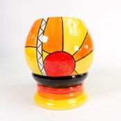 Lorna Bailey early Sunburst upside down vase, page 14, 1st Millennium book, released Dec 1995.