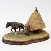 Border Fine Arts 'Hay Bogie' (horse and cart) model no.B0698A by Ray Ayres, limited edition no.95 of
